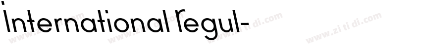 International Regul字体转换 International Regul字体转换